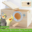 1-Piece Bird Breeding Nest Box with Perch and Mounting Fittings