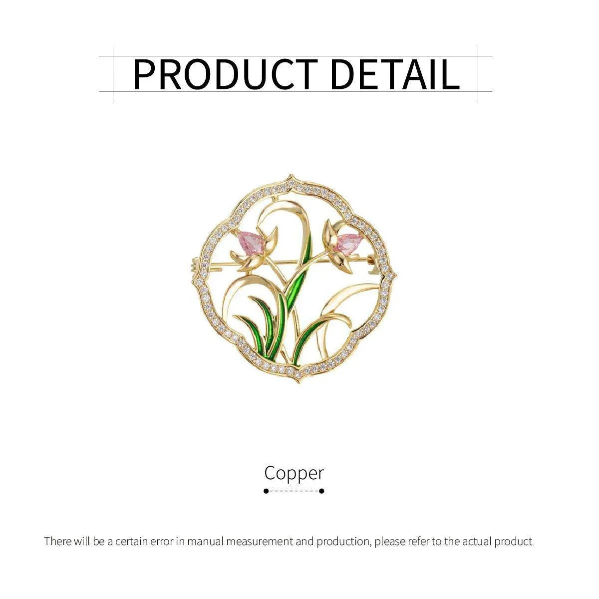 Retro Orchid Brooch Classic Chinese Style Delicate Pin Cheongsam Decoration
