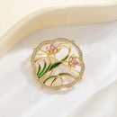 Retro Orchid Brooch Classic Chinese Style Delicate Pin Cheongsam Decoration