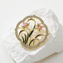Retro Orchid Brooch Classic Chinese Style Delicate Pin Cheongsam Decoration