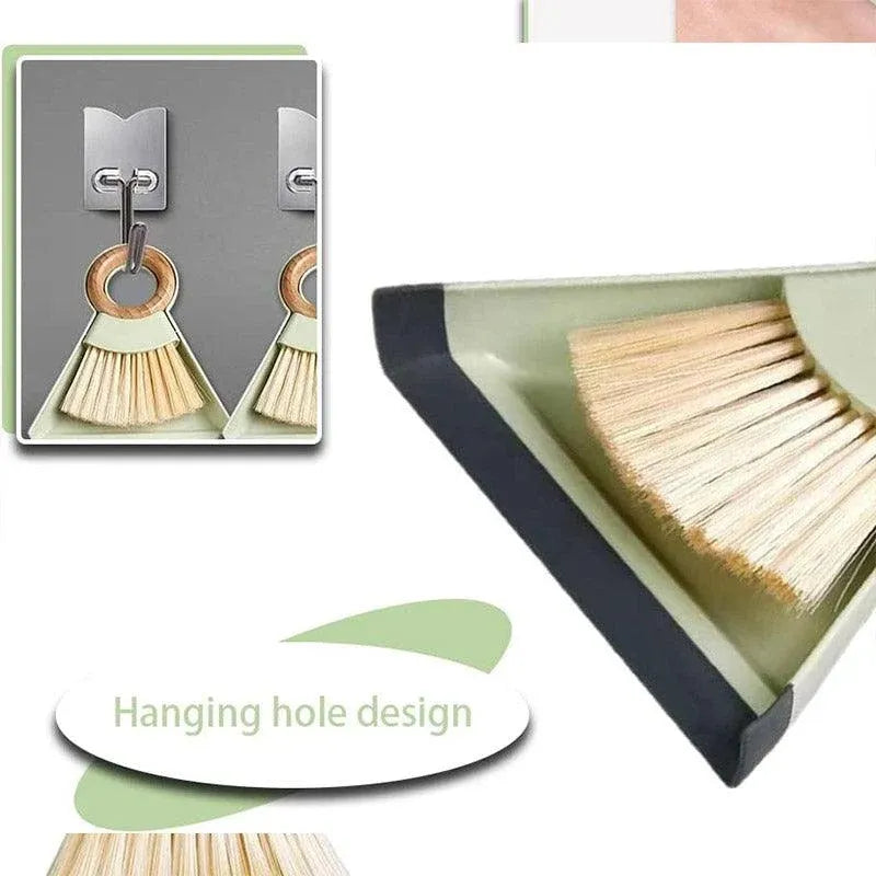 Mini Small Broom Dustpan Set Compact Desktop Cleaning Tool for Home Office