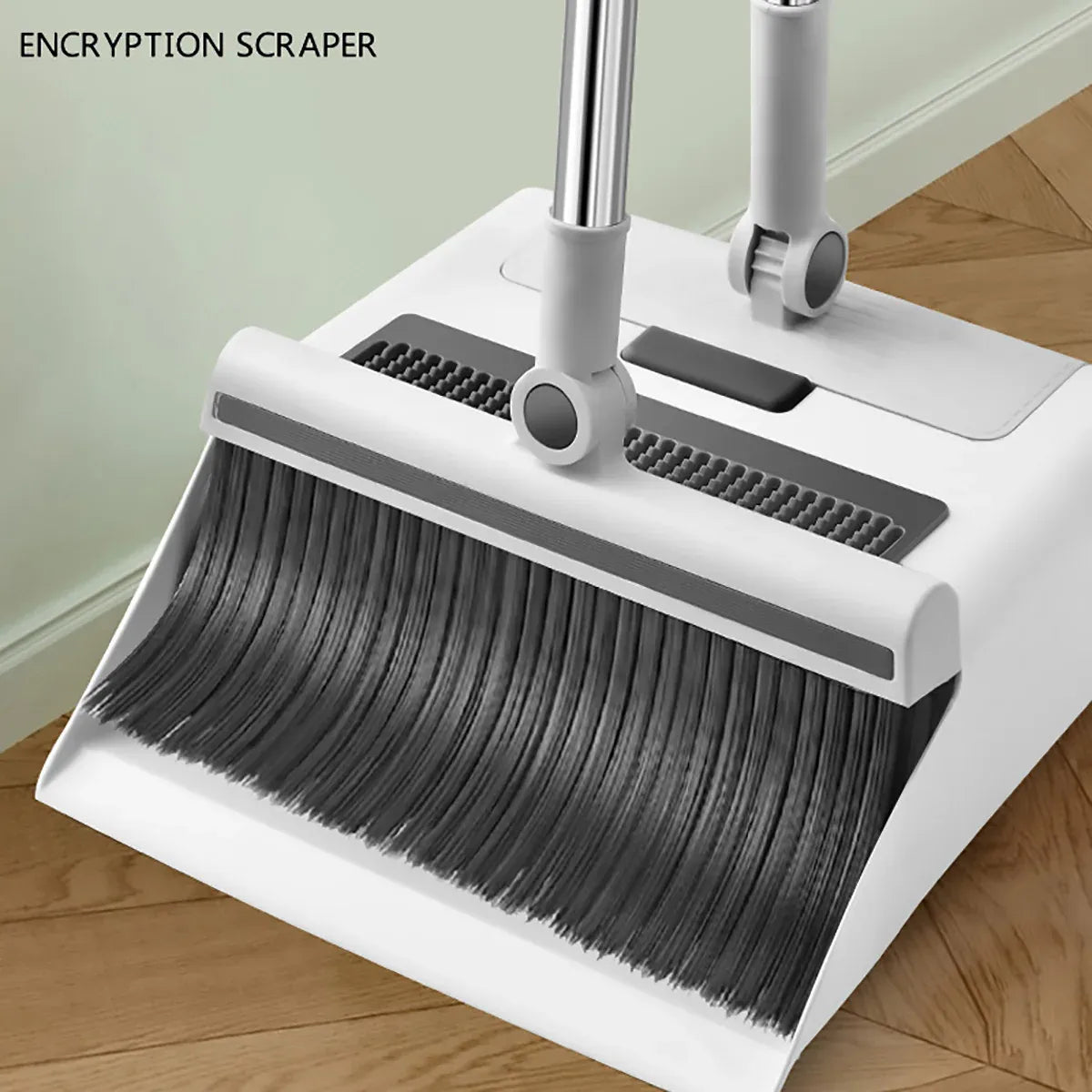 3 in1 Broom Set for Winnowing Brushing Handheld Cleaning Tool Home Kitchen Floor - White