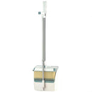 Folding Broom Dustpan Set Rotating Household Sweeping Hair Removal Cleaning Tool - White