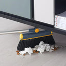 Folding Broom Dustpan Set Rotating Household Sweeping Hair Removal Cleaning Tool - White