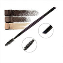 Eyebrow Brush Dual-Ended Duo Brow Eyeliner Angled Cut Spoolie Brush Makeup Tools - Pink
