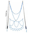 Double Pole Bubble Rope for Giant Bubble Show Outdoor Party Fun Activity - Blue