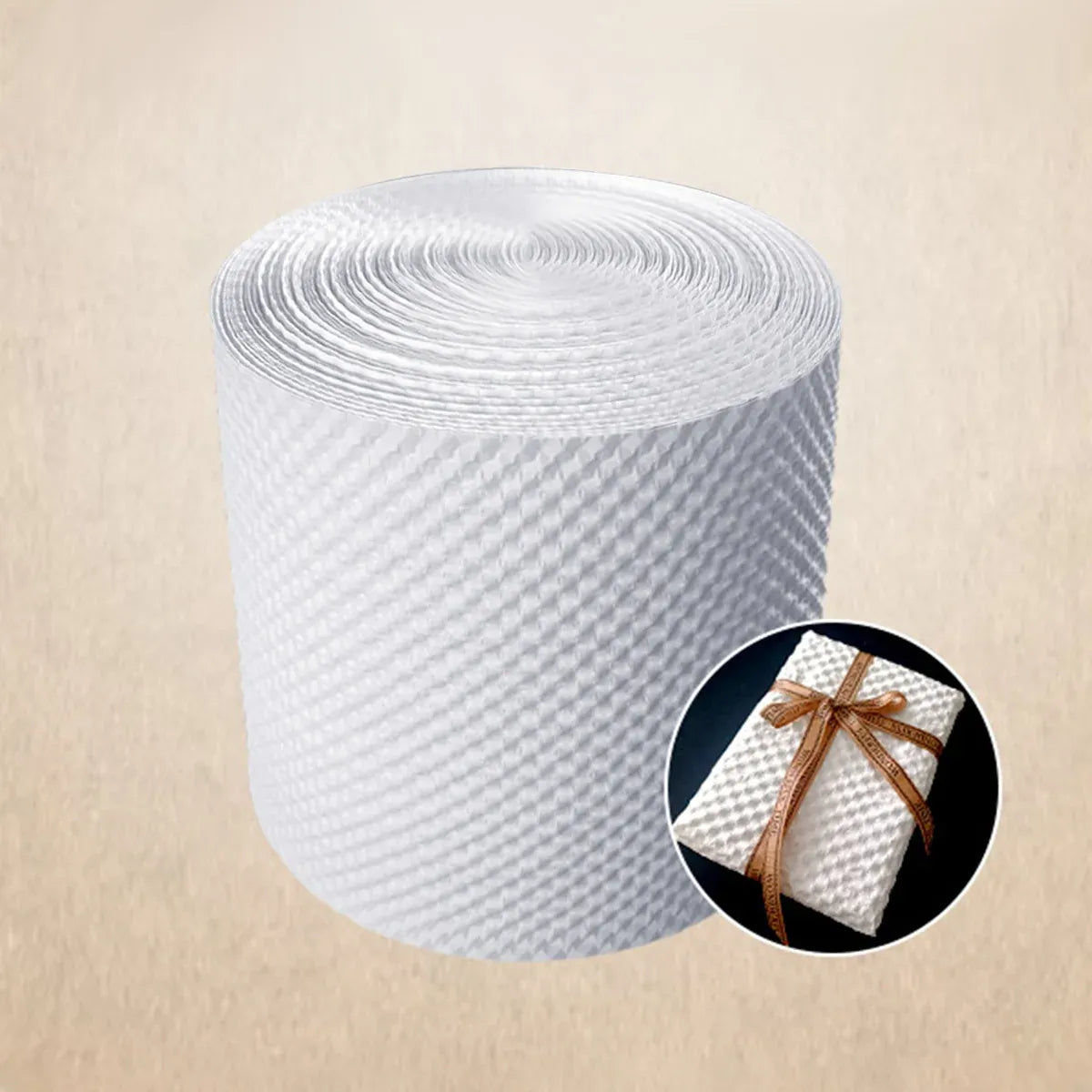 White Kraft Paper Roll Degradable Bubble Wrap Cushion Packaging Paper For Gift