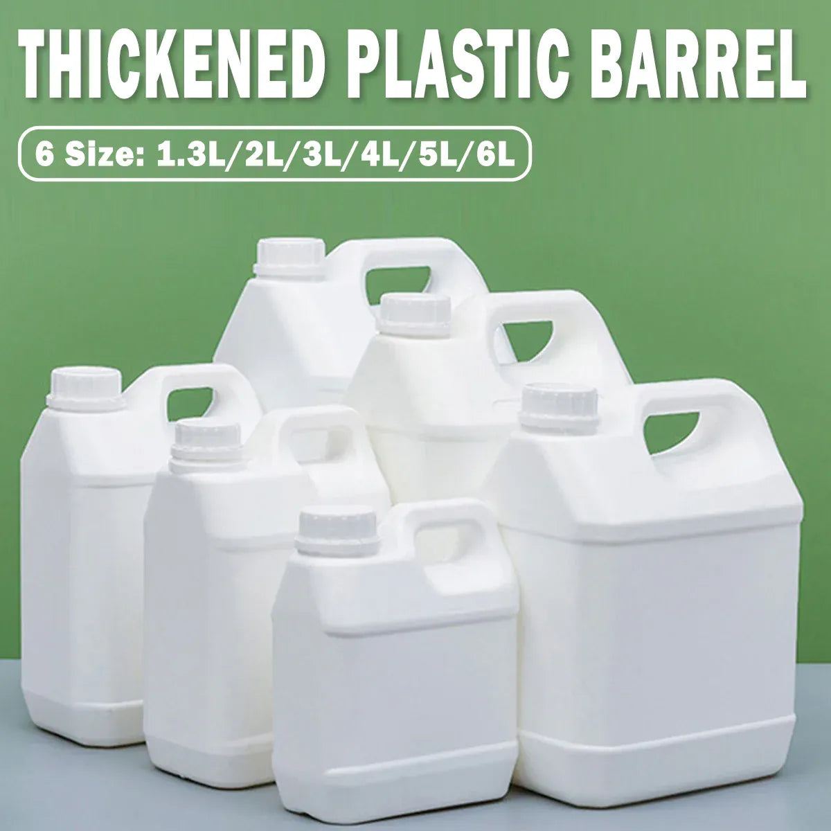 Plastic Square Bucket Storage Container Flat Square Pots 6 Sizes for Home Garden - 4L