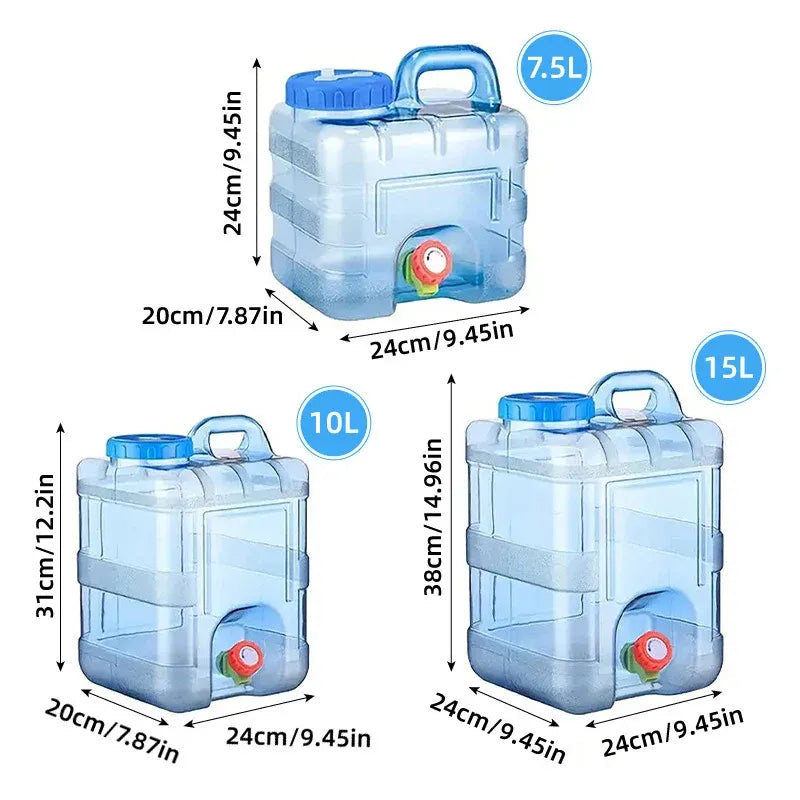 Outdoor Water Bucket Household Storage Car Water Tank Drinking Water Storage - 15L