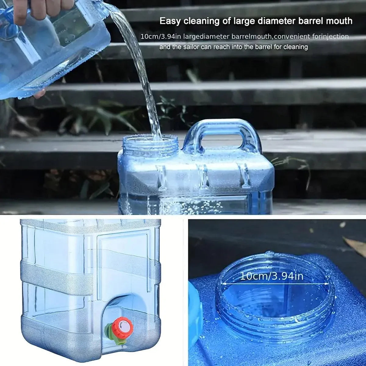 Outdoor Water Bucket Household Storage Car Water Tank Drinking Water Storage - 15L
