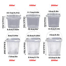20pcs Plastic Round Bucket with Lid Transparent Portable Storage Gift Container - Round 1000ml