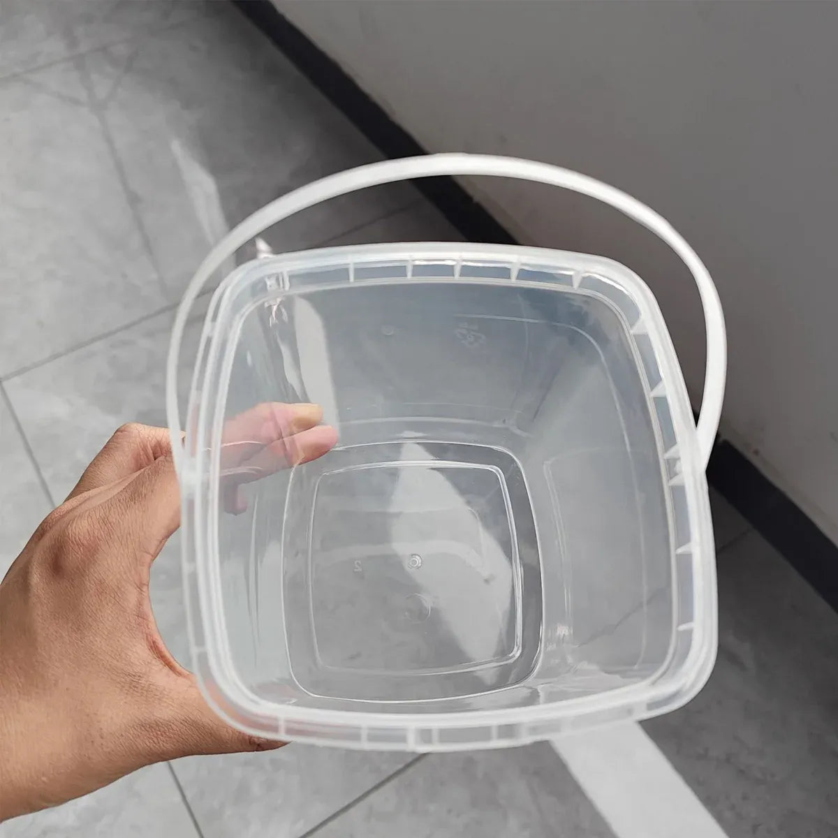 20pcs Plastic Round Bucket with Lid Transparent Portable Storage Gift Container - Round 1000ml