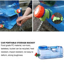 Outdoor Square Water Storage Bucket With Tap For Travel Camping Drinking Use - 10L