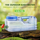 Outdoor Square Water Storage Bucket With Tap For Travel Camping Drinking Use - 10L