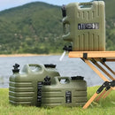 Outdoor Camping Water Storage Bucket with Faucet Portable Square Drinking Tank - 11L