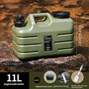 Outdoor Camping Water Storage Bucket with Faucet Portable Square Drinking Tank - 11L