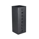 Umbrella Bucket Storage Cylinder Square Storing Umbrellas Home Office Organizer - Black