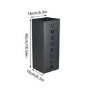 Umbrella Bucket Storage Cylinder Square Storing Umbrellas Home Office Organizer - Black