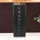 Umbrella Bucket Storage Cylinder Square Storing Umbrellas Home Office Organizer - Black