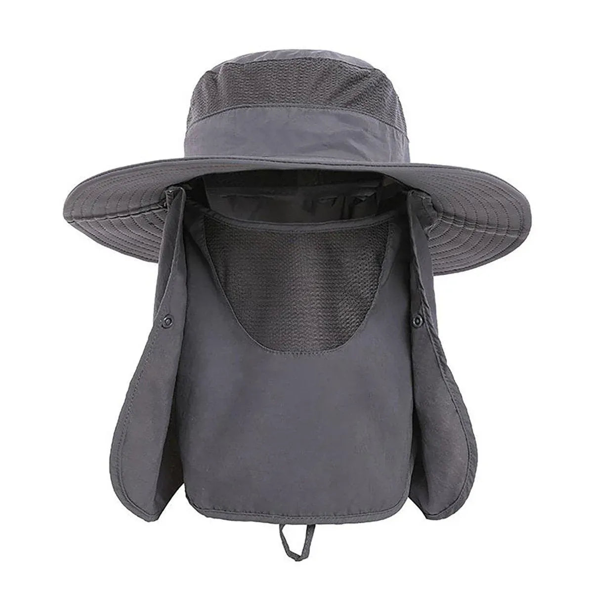 2PCS Outdoor Fisherman Hat Men Women Sun Protection Fishing Cap Bucket Hat - Navy