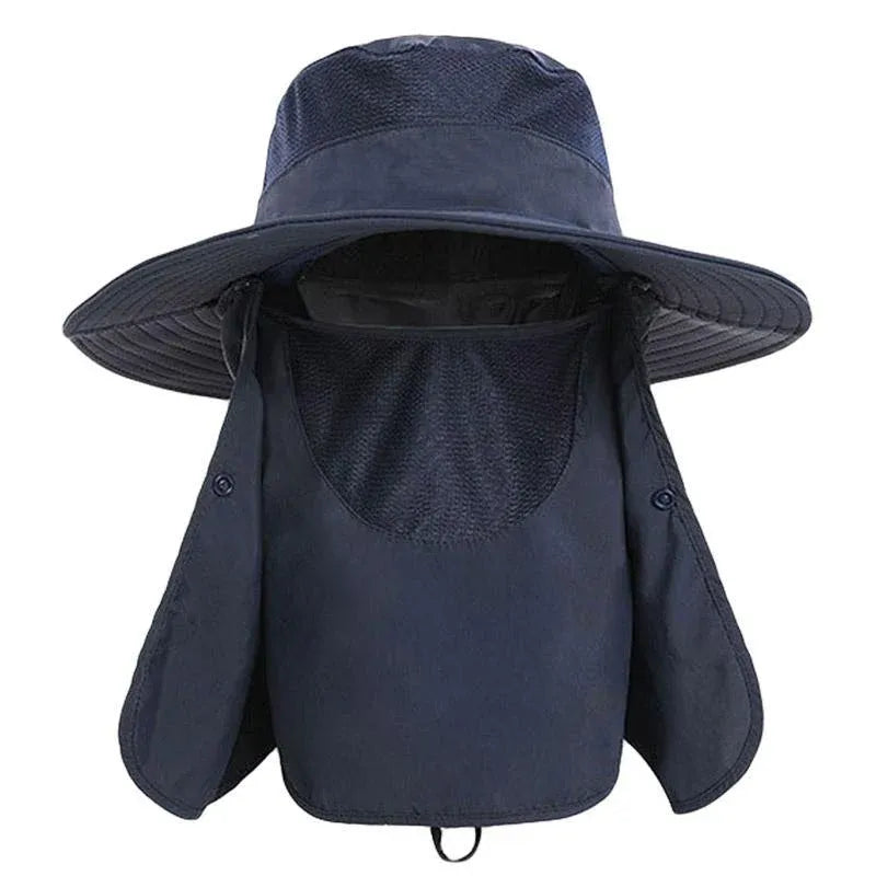 2PCS Outdoor Fisherman Hat Men Women Sun Protection Fishing Cap Bucket Hat - Pink