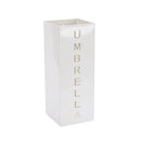 Umbrella Bucket Storage Cylinder Square Storing Umbrellas Home Office Organizer - White