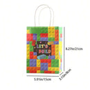 30PCS Fashion Ball Kraft Paper Gift Bag Festivals gift tote bag Party Favor Bag - Building-Blocks-30pcs