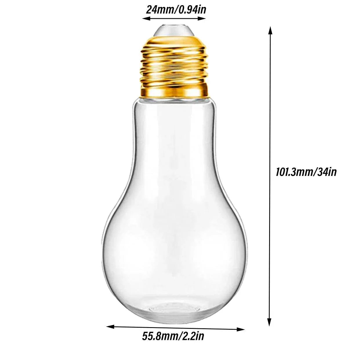 50PCS 100ML Transparent Bulb Bottle Plastic Candy Jar Storage Container Reusable