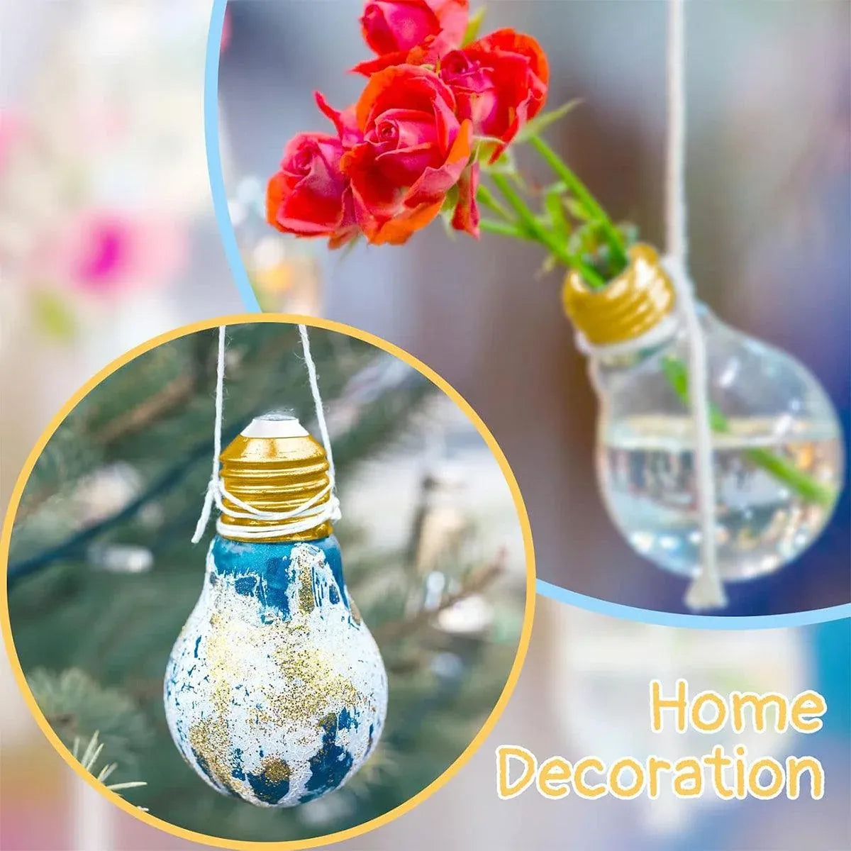 50PCS 100ML Transparent Bulb Bottle Plastic Candy Jar Storage Container Reusable
