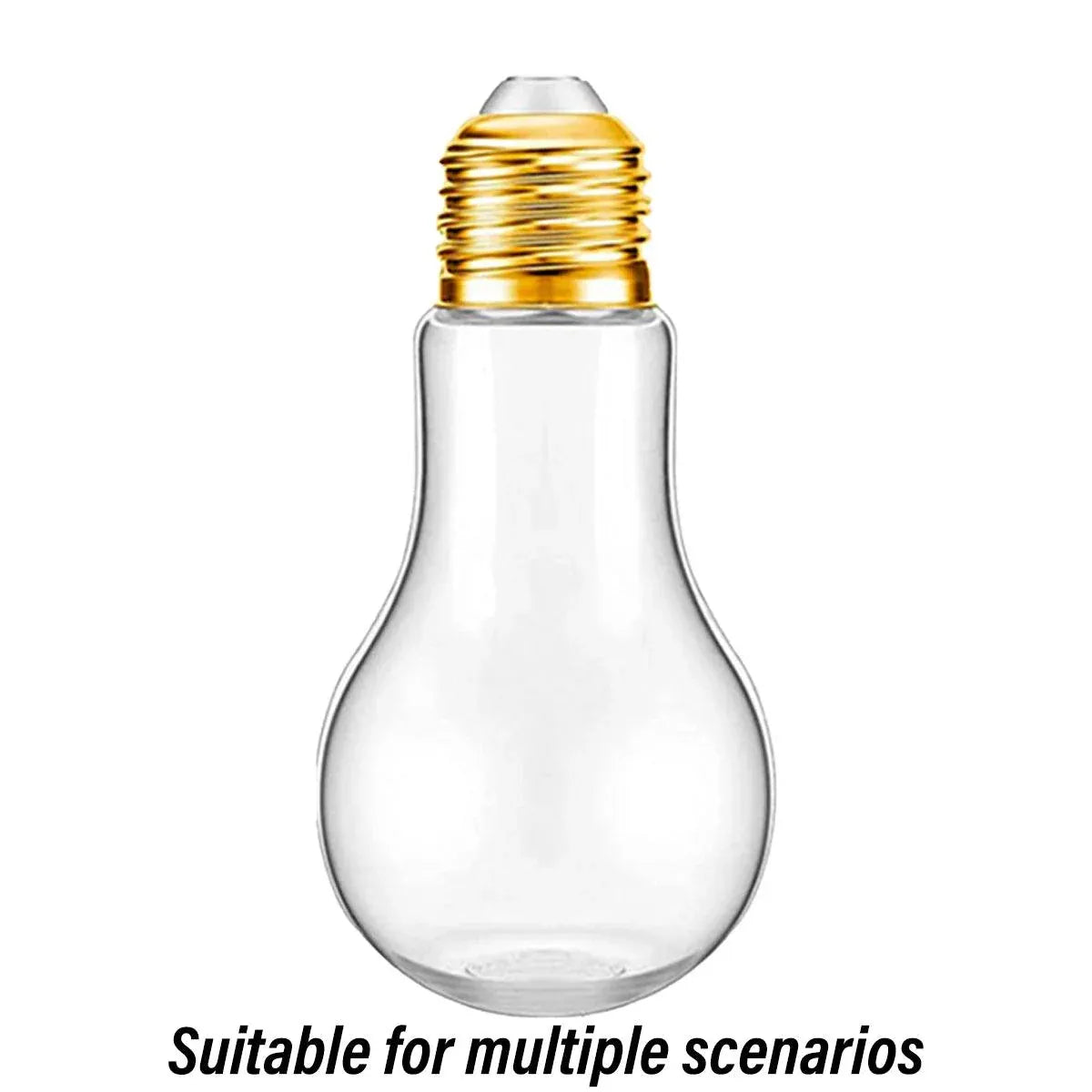50PCS 100ML Transparent Bulb Bottle Plastic Candy Jar Storage Container Reusable