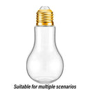 50PCS 100ML Transparent Bulb Bottle Plastic Candy Jar Storage Container Reusable