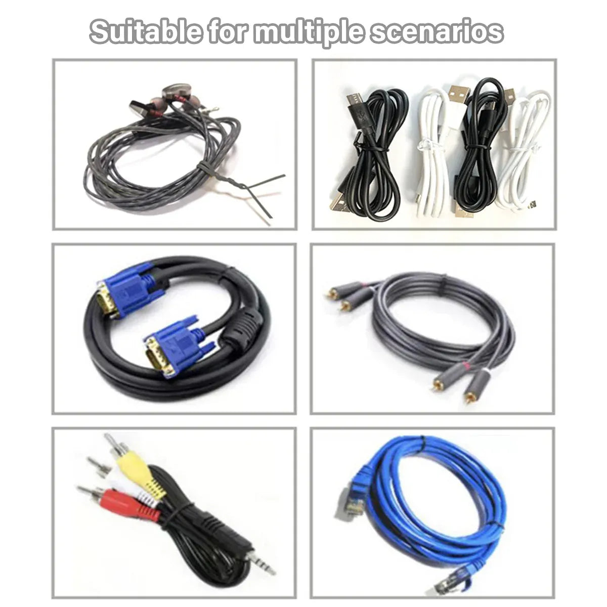 1000M Coiled Tie Wire Elliptical Binding Wire Garden Plant Cable Roll for Home - Black
