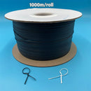 1000M Coiled Tie Wire Elliptical Binding Wire Garden Plant Cable Roll for Home - Black