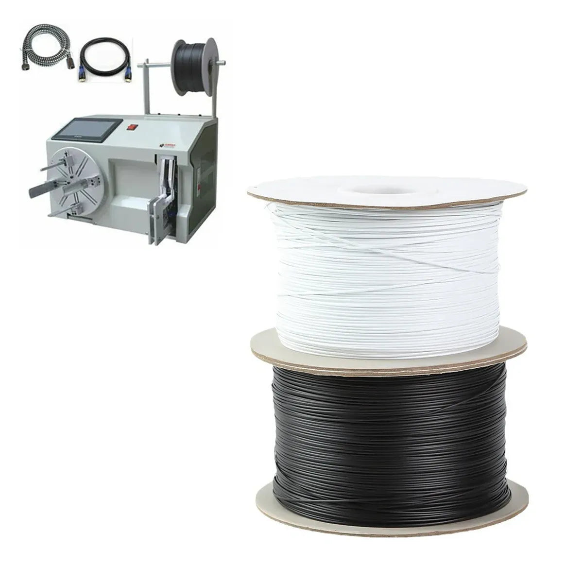 1000M Coiled Tie Wire Elliptical Binding Wire Garden Plant Cable Roll for Home - Black