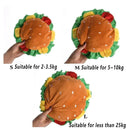 Cute Pet Hamburger Headgear Headdress for Dogs Cats Fun Costume Pet Accessory - Medium