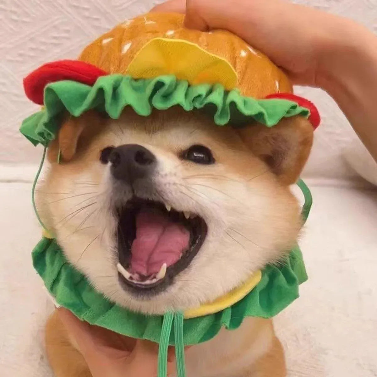 Cute Pet Hamburger Headgear Headdress for Dogs Cats Fun Costume Pet Accessory - Medium