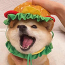 Cute Pet Hamburger Headgear Headdress for Dogs Cats Fun Costume Pet Accessory - Medium