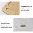 Butter Dish Glass Lid Cheese Cake Dessert Box Storage Container Kitchen Table