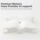 Memory Foam Butterfly Pillow Neck Support Slow Rebound Cervical Pillow - Light Grey