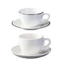 6PCS Ceramic Coffee Cup and Saucer Set Apricot Tea Cup with Ear Hotel Coffee Cup - 160ml