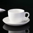 6PCS Ceramic Coffee Cup and Saucer Set Apricot Tea Cup with Ear Hotel Coffee Cup - 160ml