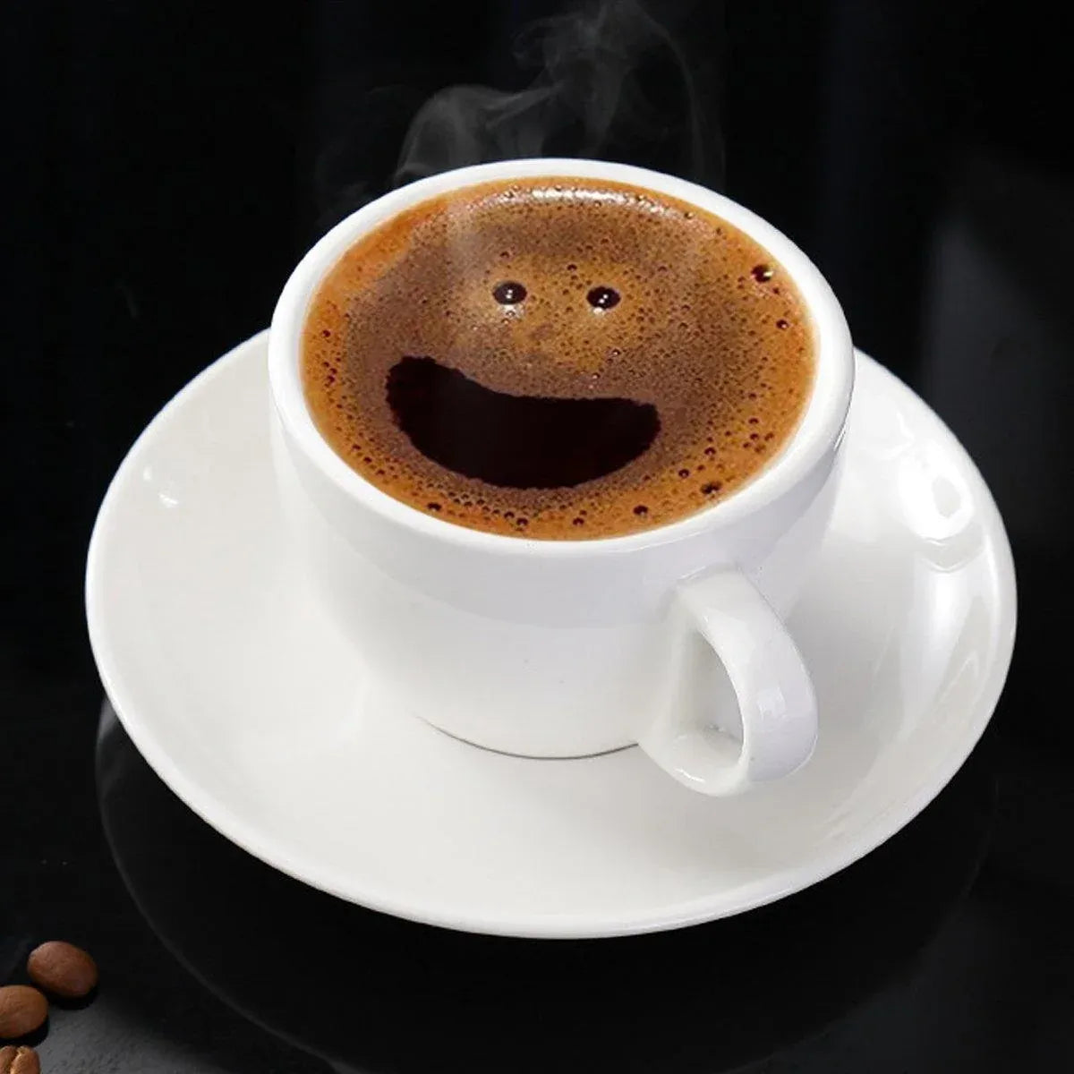 6PCS Ceramic Coffee Cup and Saucer Set Apricot Tea Cup with Ear Hotel Coffee Cup - 160ml