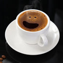 6PCS Ceramic Coffee Cup and Saucer Set Apricot Tea Cup with Ear Hotel Coffee Cup - 160ml