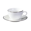 6PCS Ceramic Coffee Cup and Saucer Set Apricot Tea Cup with Ear Hotel Coffee Cup - 160ml