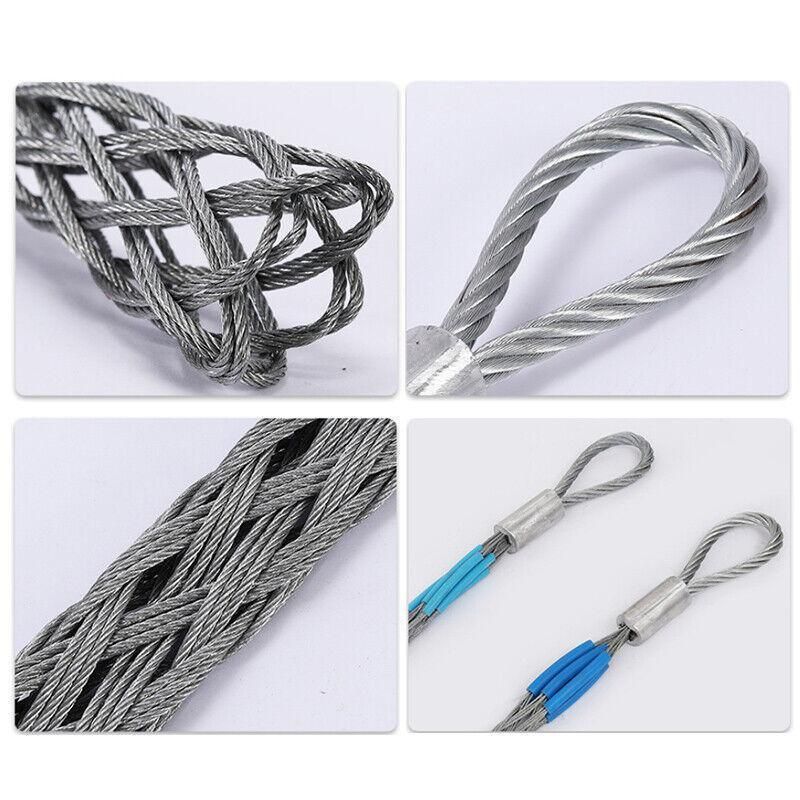 Stainless Steel Cable Pulling Sock Wire Grip Tool for NBN Telstra Ducting 6 Sizes - Green(12-15MM)