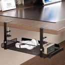 Under Desk Storage Shelf Hidden Drawer Organizer for Office Home Table Space - White