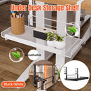 Under Desk Storage Shelf Hidden Drawer Organizer for Office Home Table Space - White