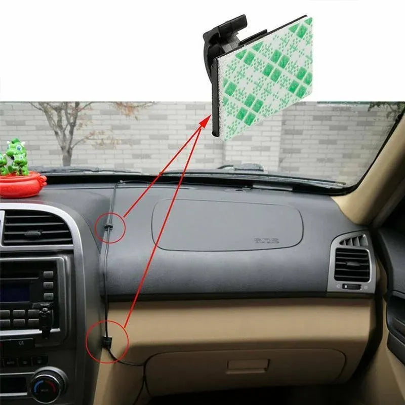 100X Cable Clips Holder Tidy Adhesive Home Car Wire Tie Fixer Drop Clamp Cord - Black-100PCS