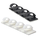 100X Cable Clips Holder Tidy Adhesive Home Car Wire Tie Fixer Drop Clamp Cord - White-100PCS
