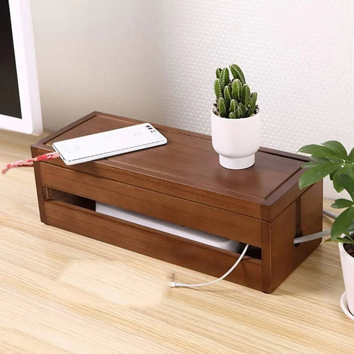Wooden Riser With Drawer Desktop Storage Shelf Organizer For Office Supplies